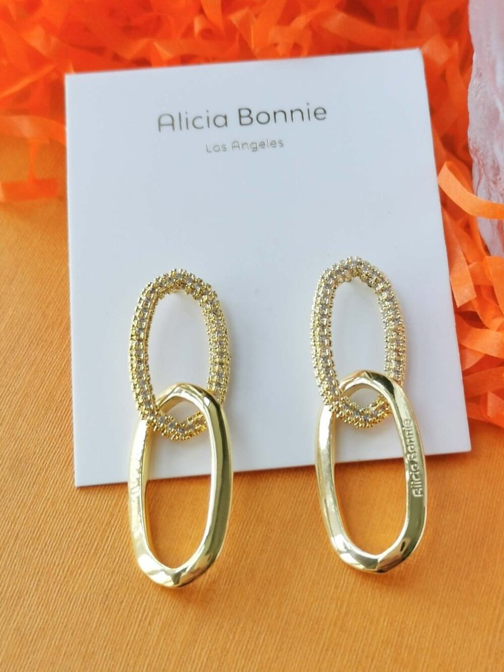 Alicia Bonnie Sparkling Symphony Linked Hoop Earrings